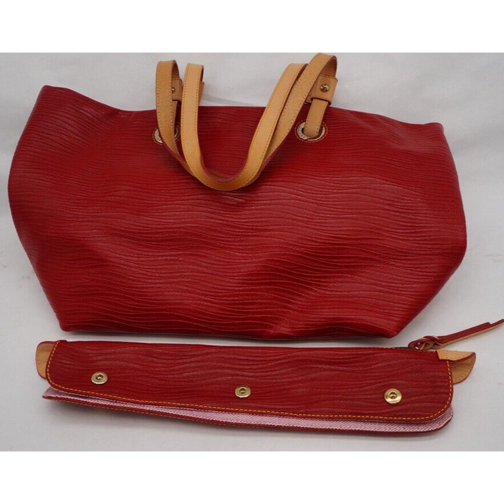 Dooney & Bourke Red & Saddle Brown Leather Grommet Shopper - Picture 14 of 14